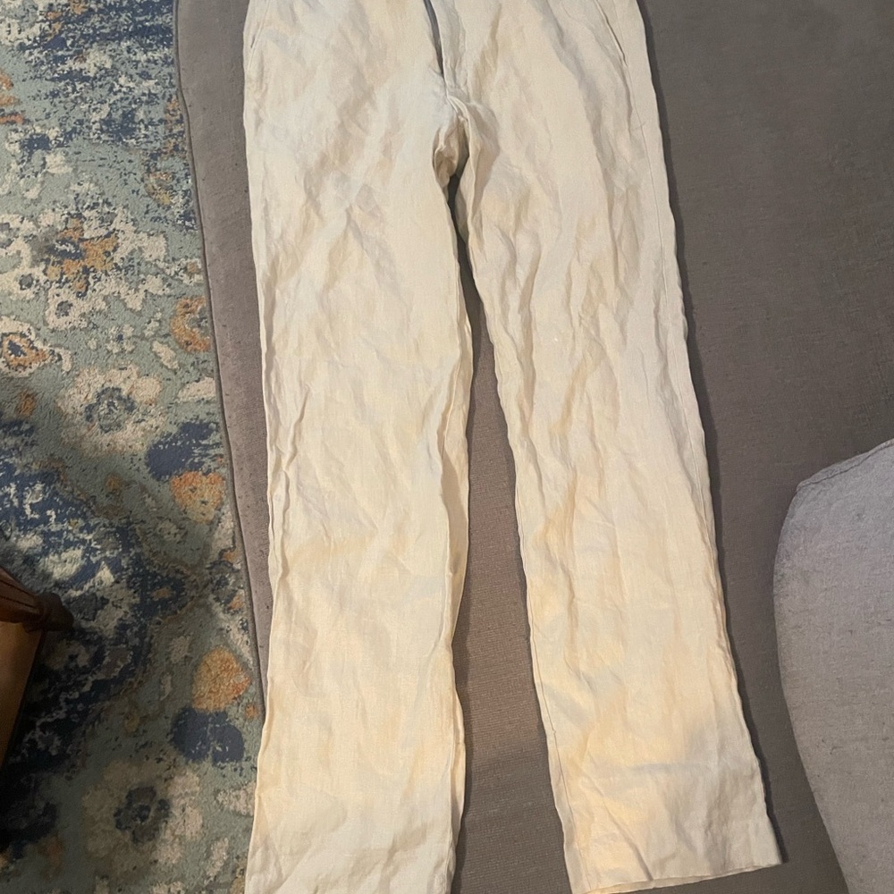 Lauren Ralph Lauren Linen Men's Cream Pants